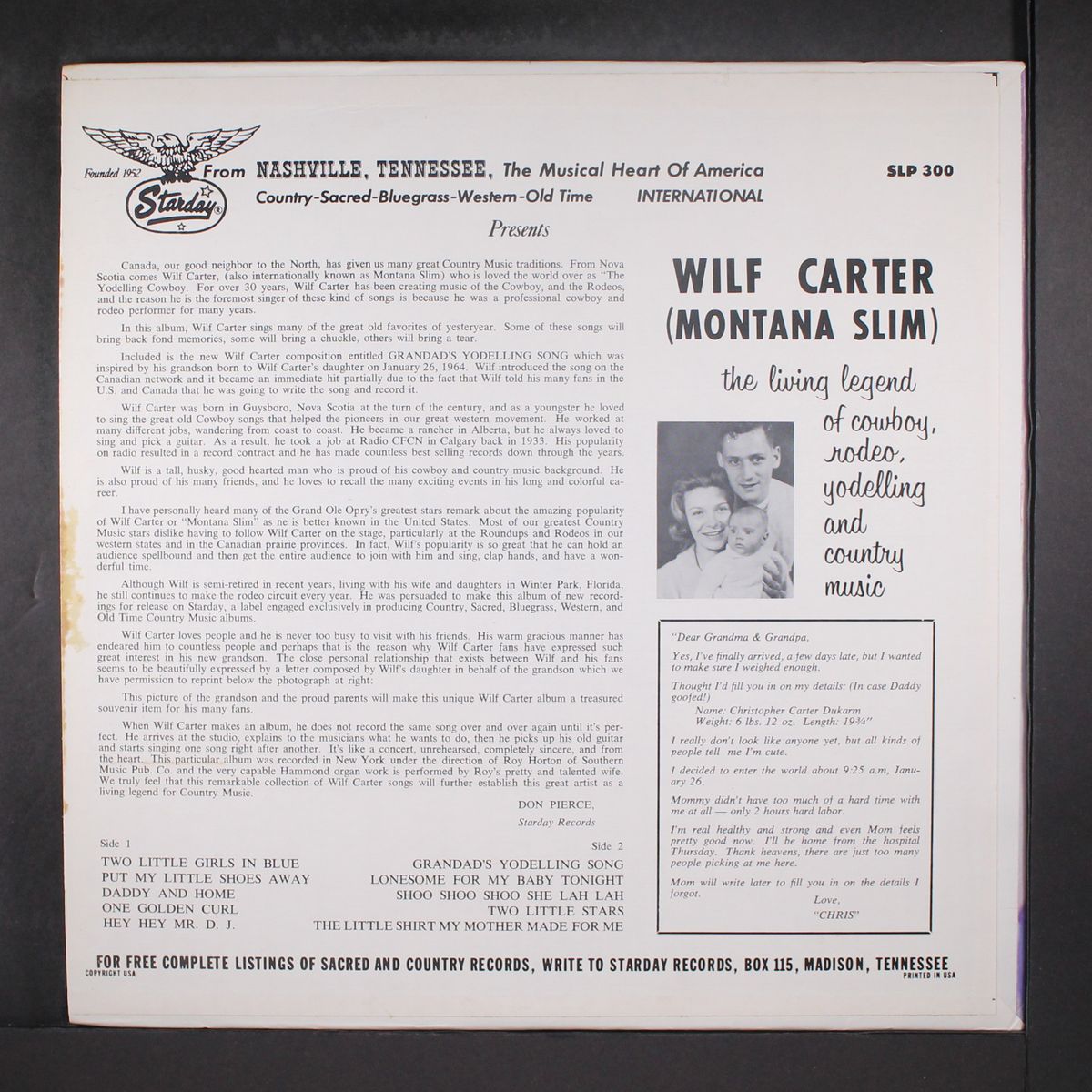 wilf carter by WILF CARTER
