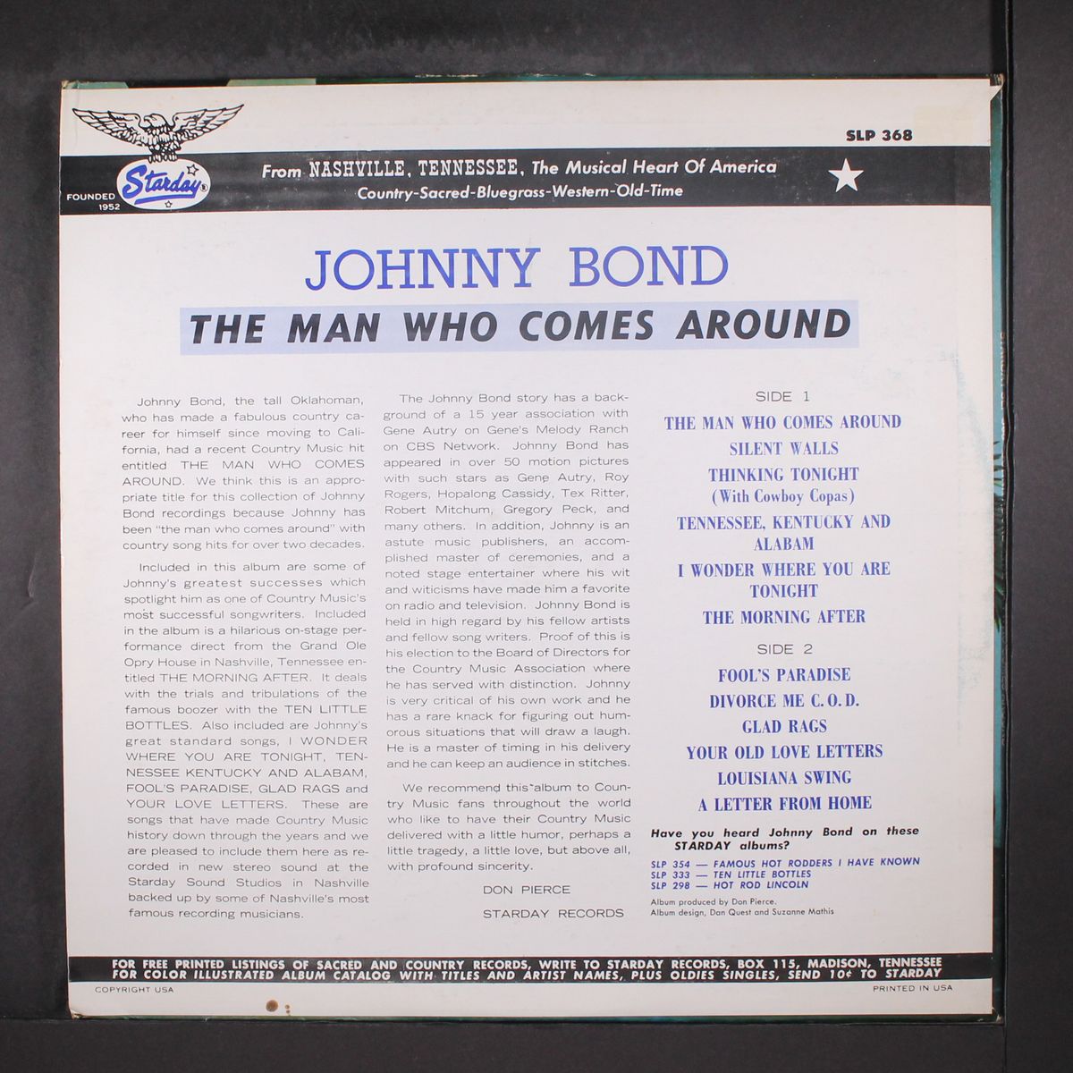 the man who comes around by JOHNNY BOND