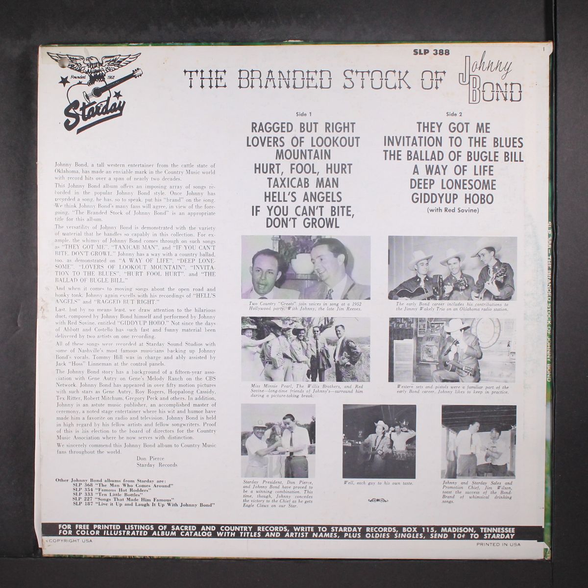 the branded stock of johnny bond by JOHNNY BOND