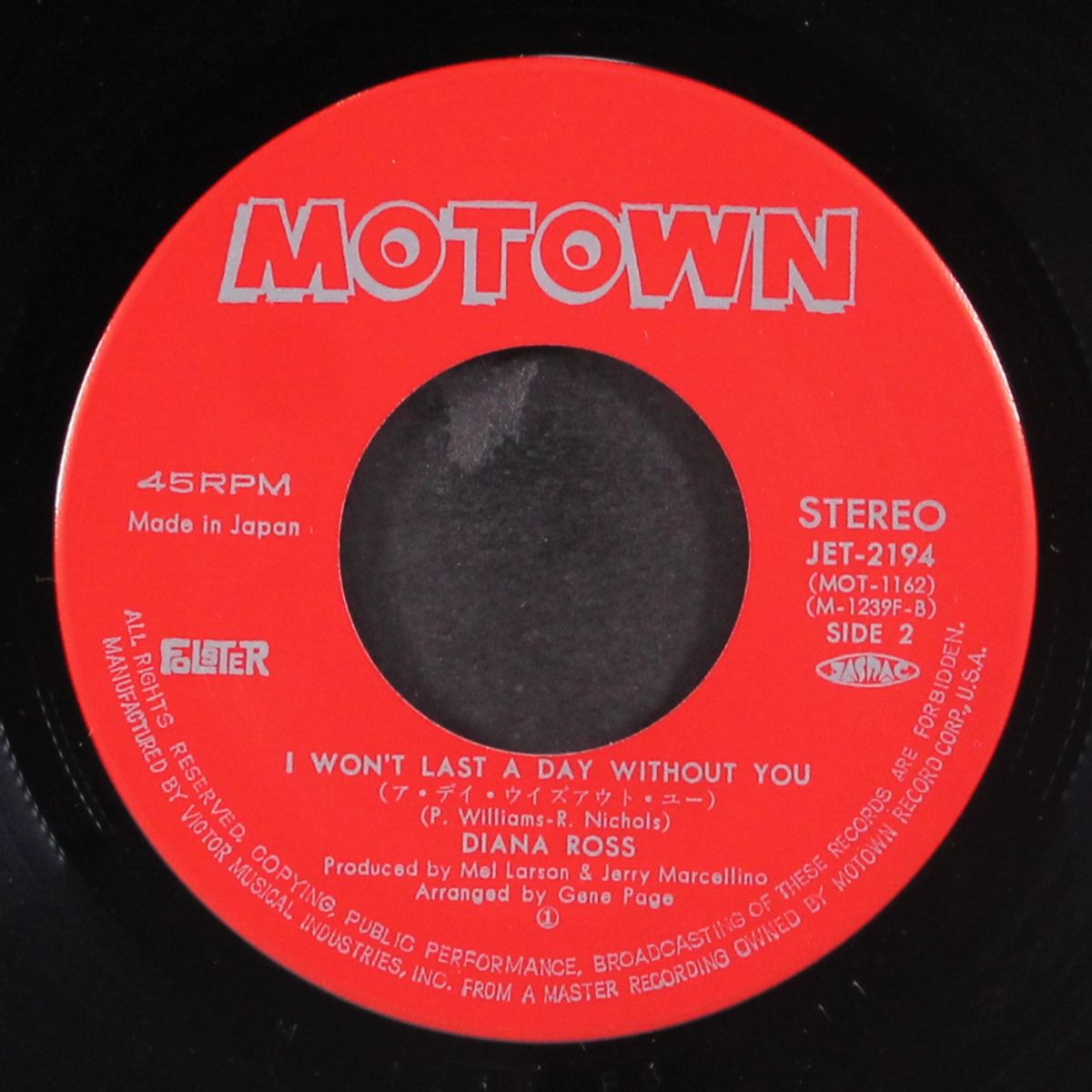 touch me in the morning / i won't last a day without you by DIANA ROSS