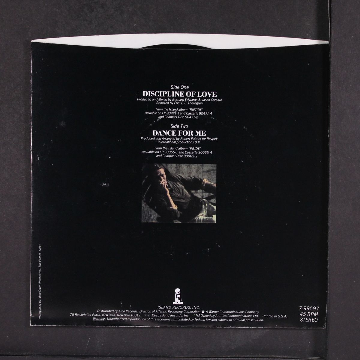 discipline of love / dance for me by ROBERT PALMER