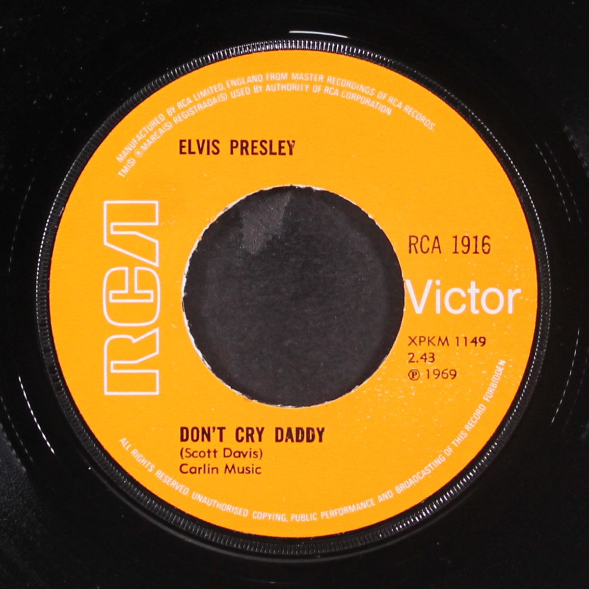 don't cry daddy / rubberneckin' by ELVIS PRESLEY