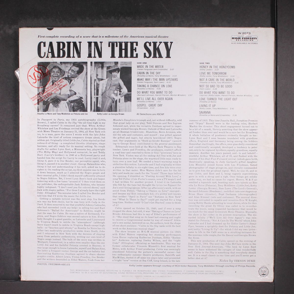 cabin in the sky by ORIGINAL CAST
