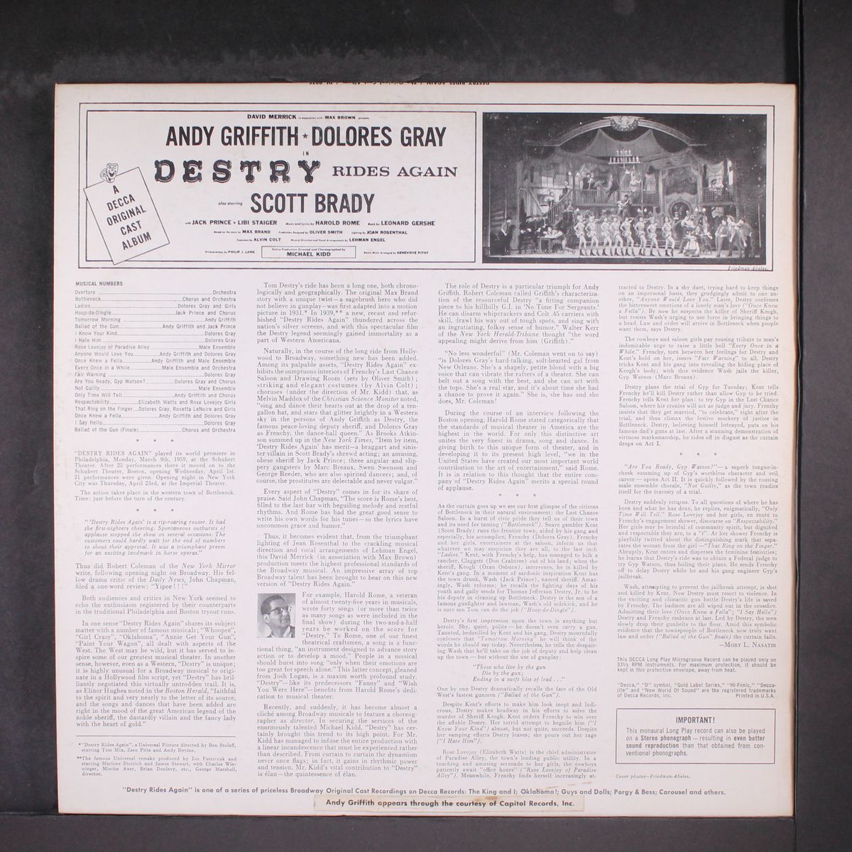 destry rides again by ORIGINAL CAST