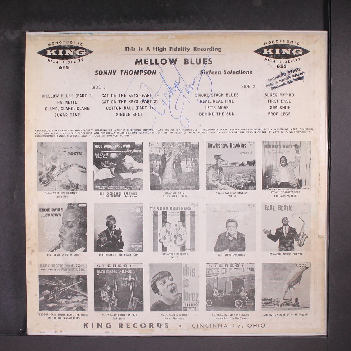 mellow blues for the late, late hours by SONNY THOMPSON