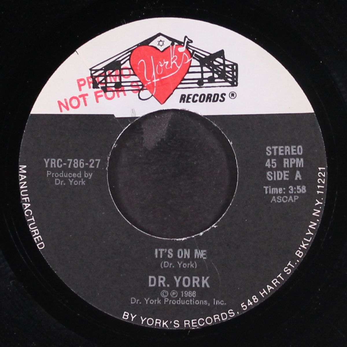 it's on me / don't stop by DR. YORK