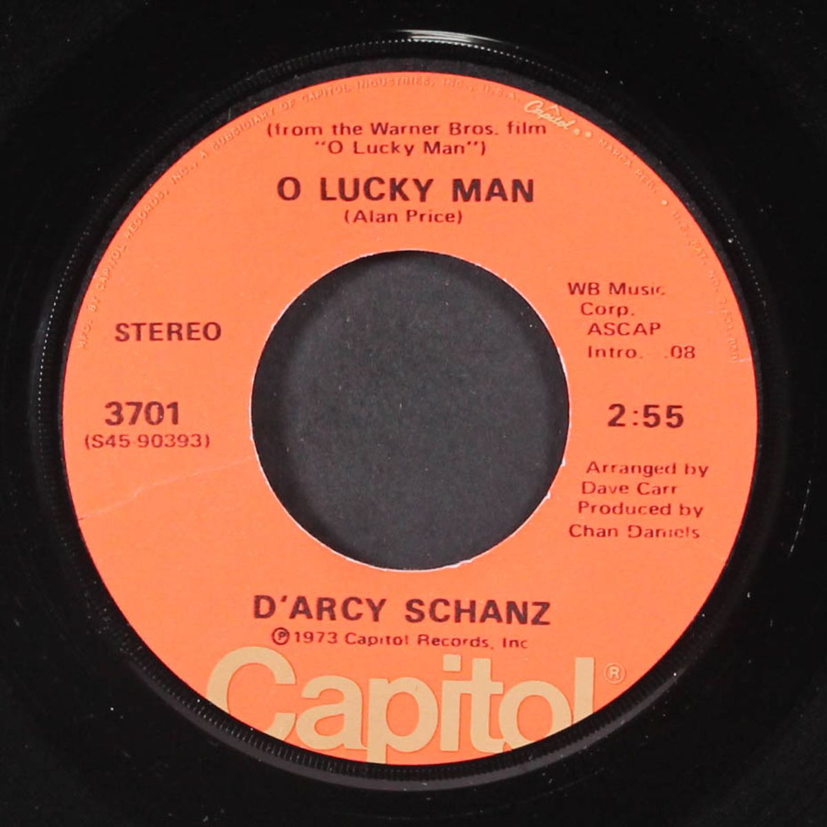 that's enough for me / o lucky man by D'ARCY SCHANZ