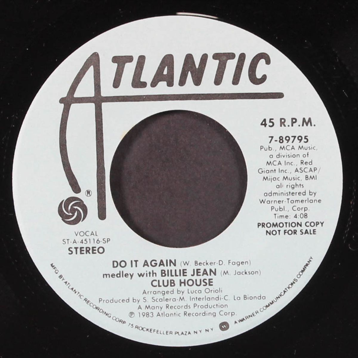 do it again (medley with billy jean) / same by CLUB HOUSE