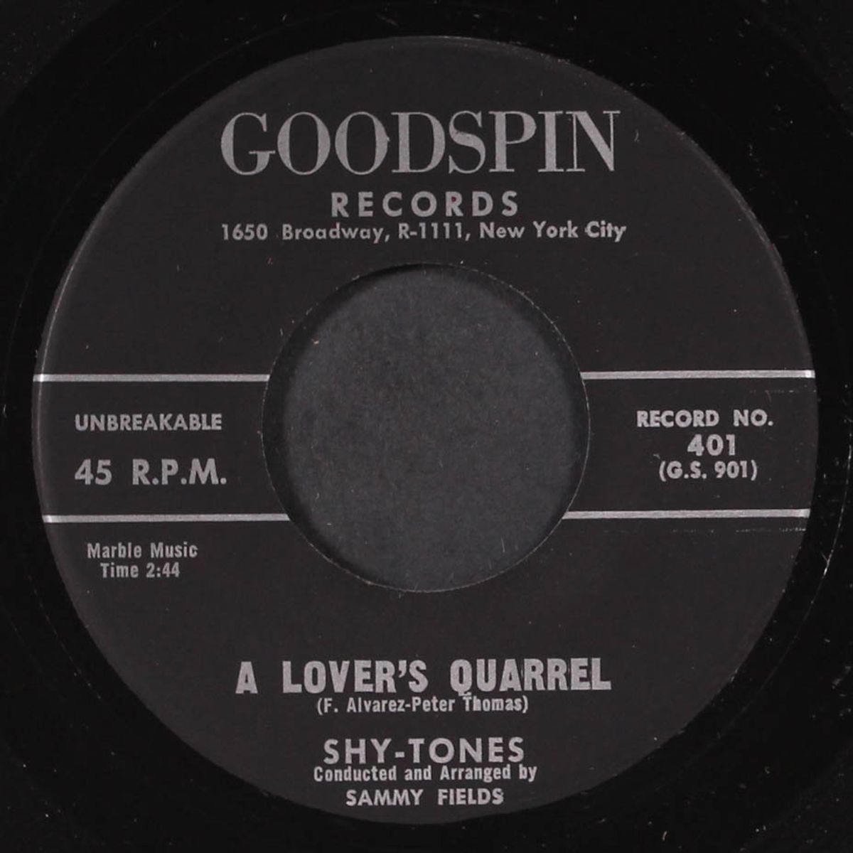 a lover's quarrel / just for you by SHY-TONES