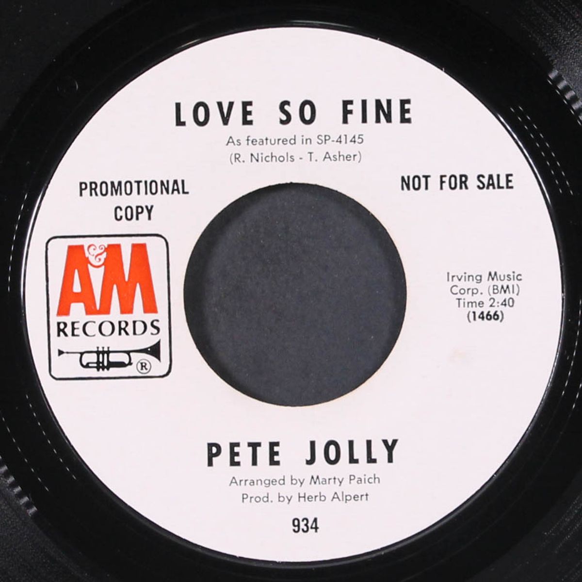 love so fine / dancing in the streets by PETE JOLLY