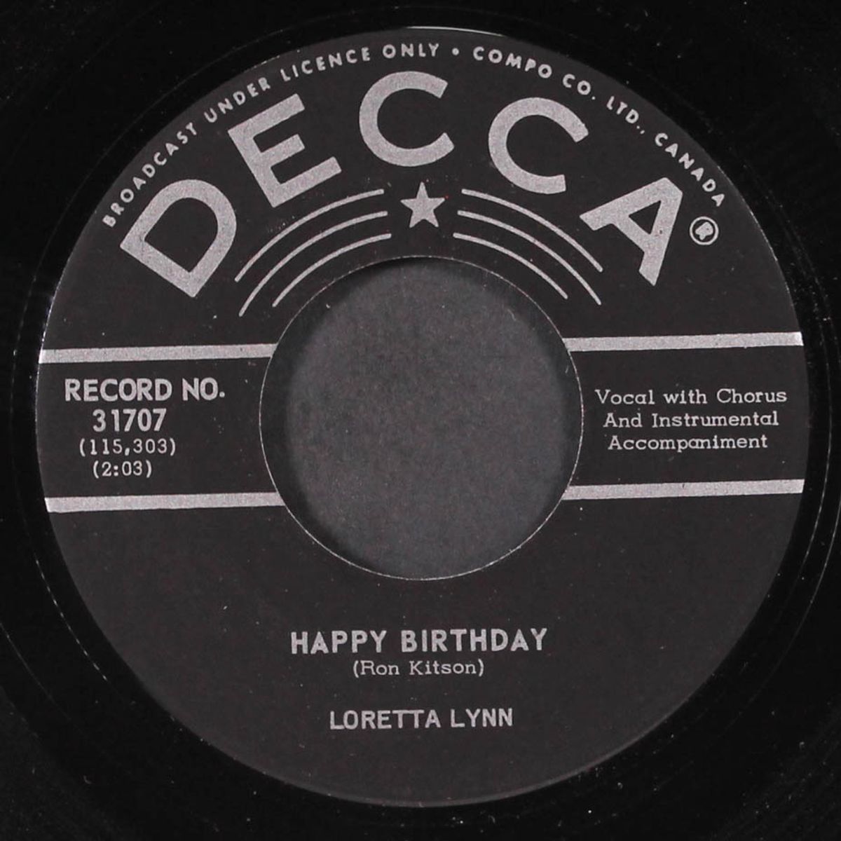 when lonely hits your heart / happy birthday by LORETTA LYNN