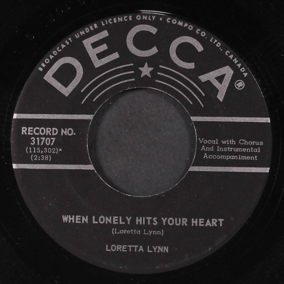 when lonely hits your heart / happy birthday by LORETTA LYNN