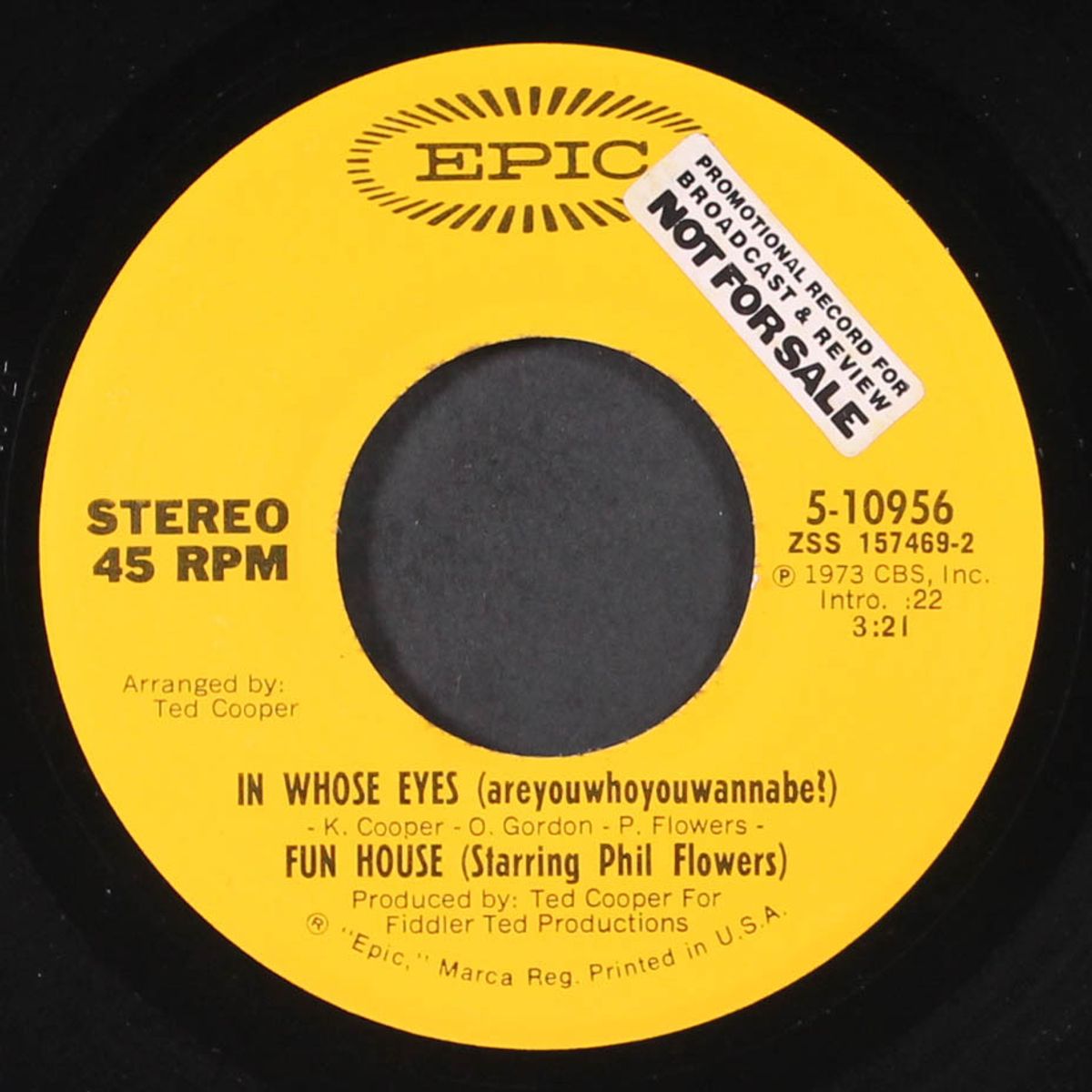 in whose eyes / dead skunk by FUN HOUSE