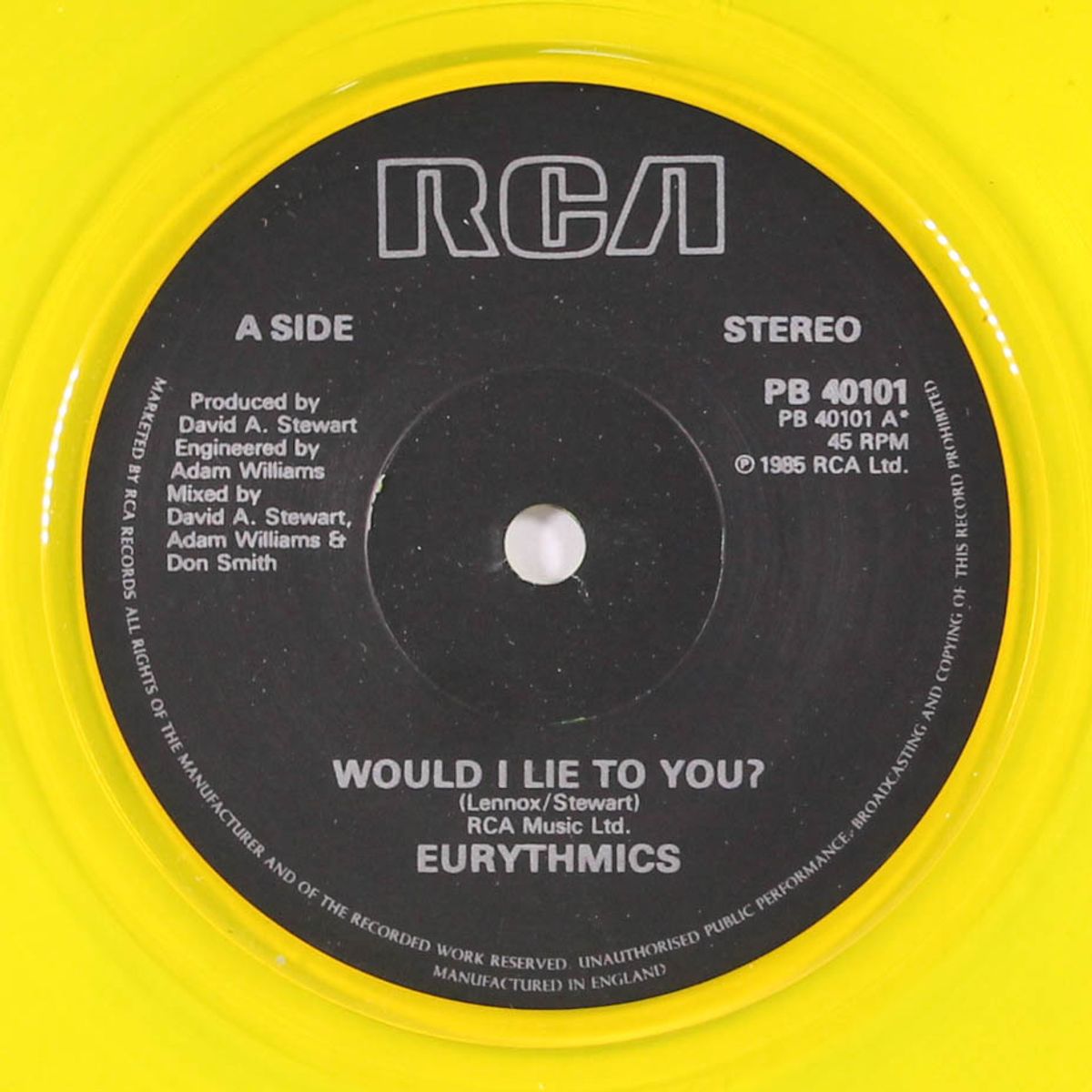 would i lie to you? / here comes that sinking feeling by EURYTHMICS