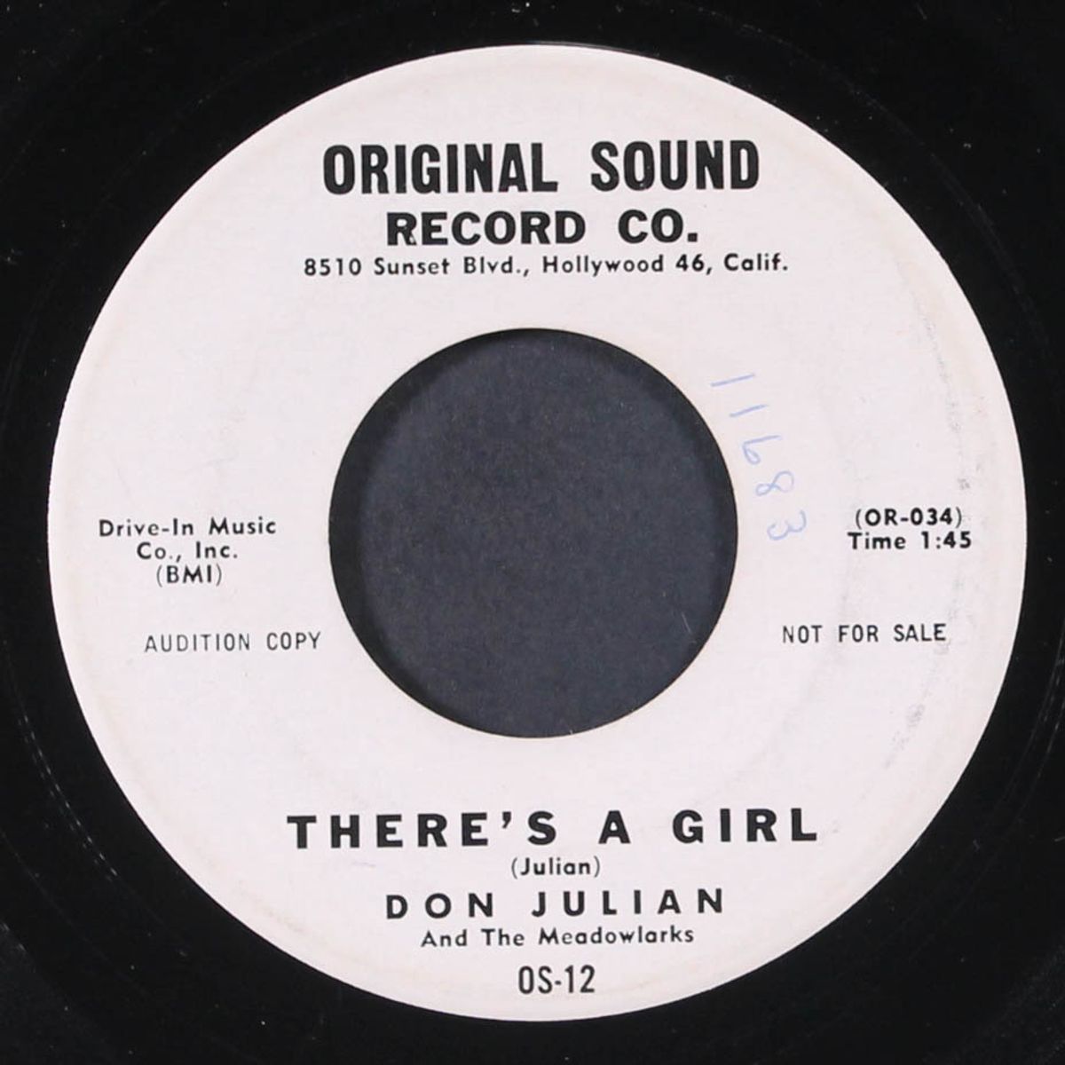blue mood / there's a girl by DON JULIAN & MEADOWLARKS