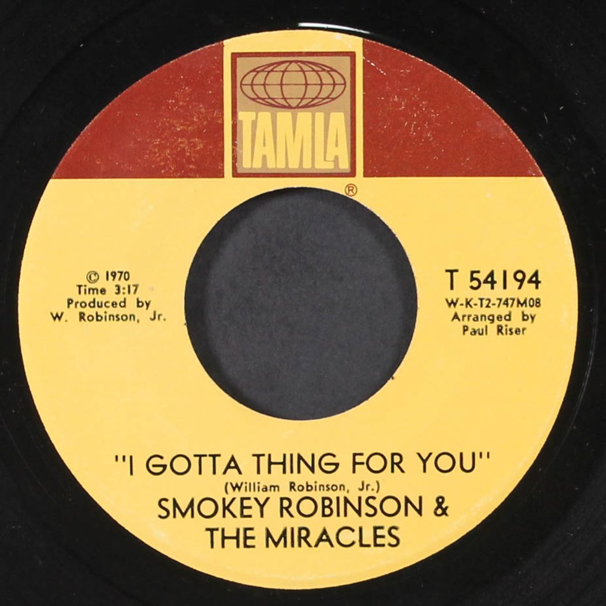 who's gonna take the blame / i gotta thing for you by SMOKEY ROBINSON & MIRACLES