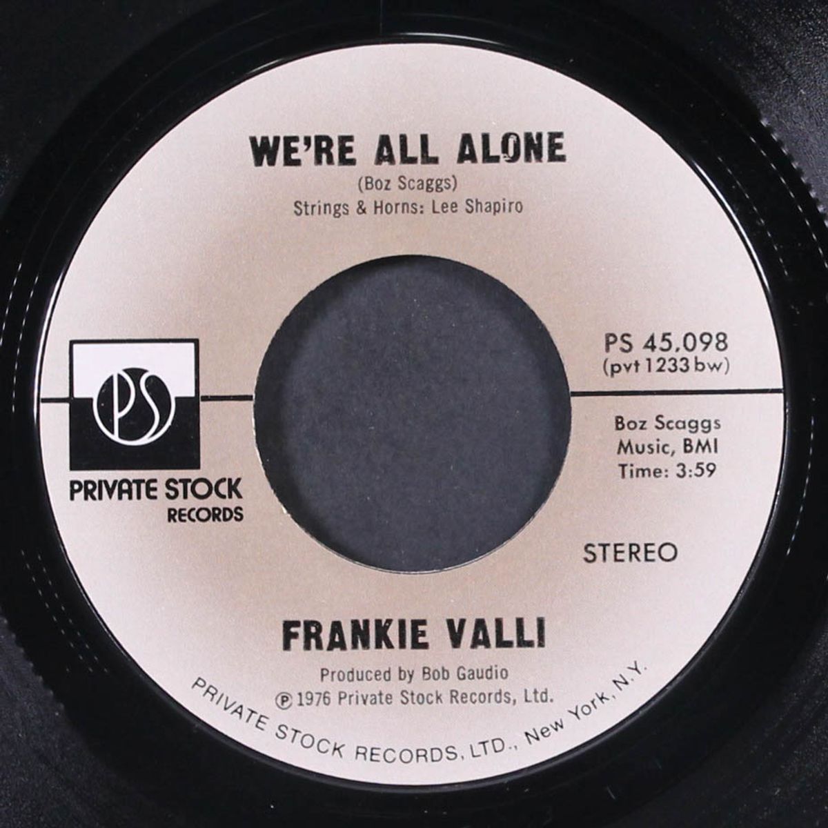 we're all alone / you to me are everything by FRANKIE VALLI