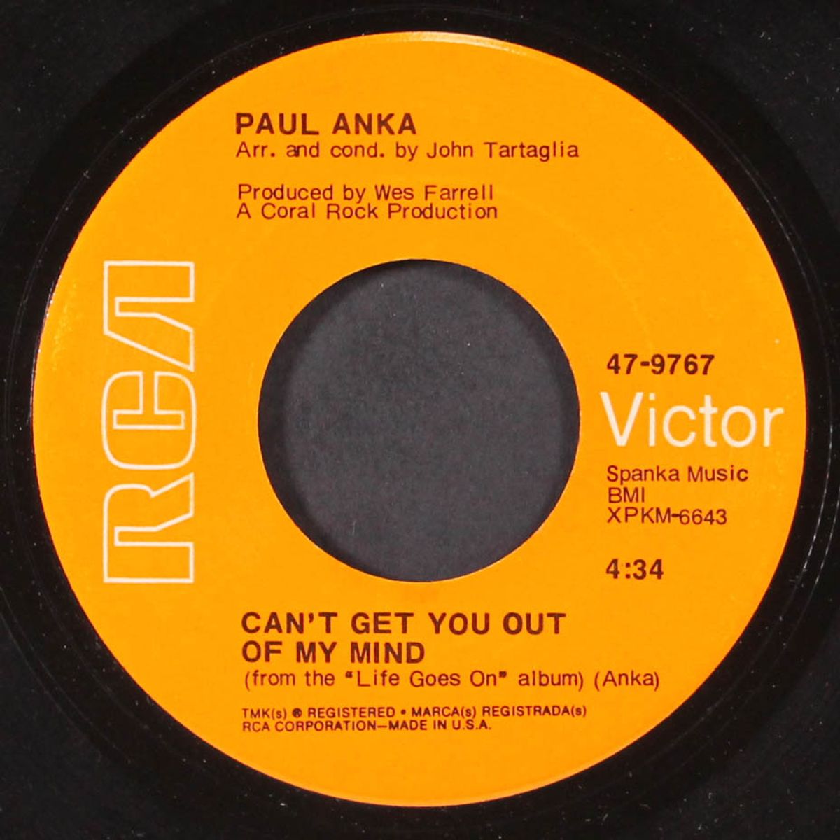 can't get you out of my mind by PAUL ANKA