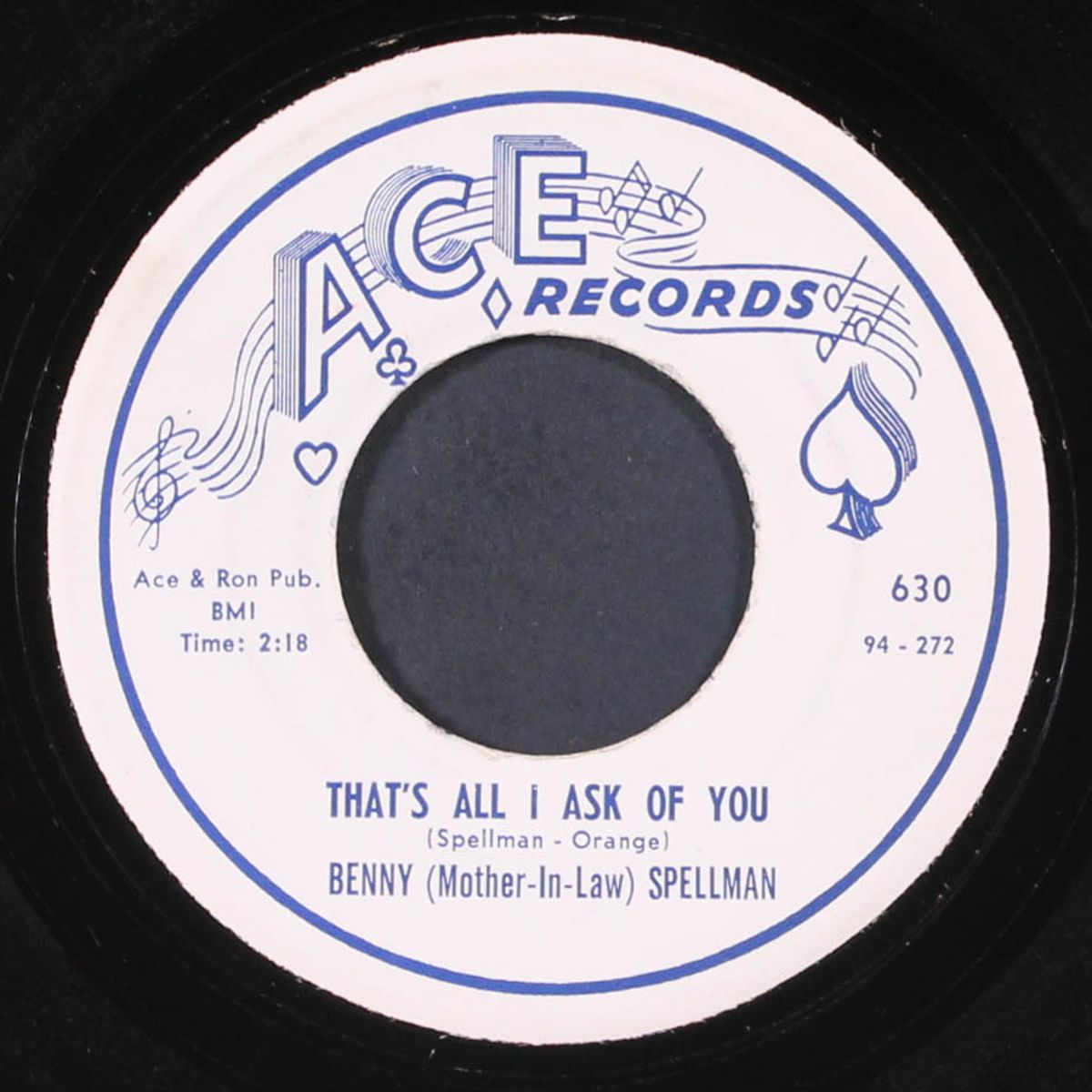 that's all i ask of you / roll on big wheel by BENNY SPELLMAN