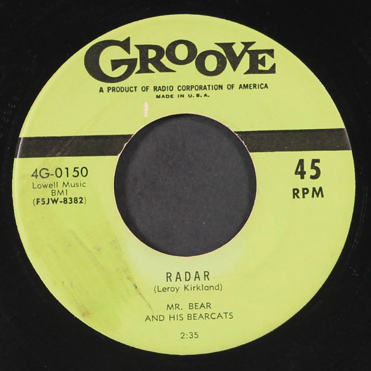 mr. bear comes to town / radar by MR. BEAR & BEARCATS