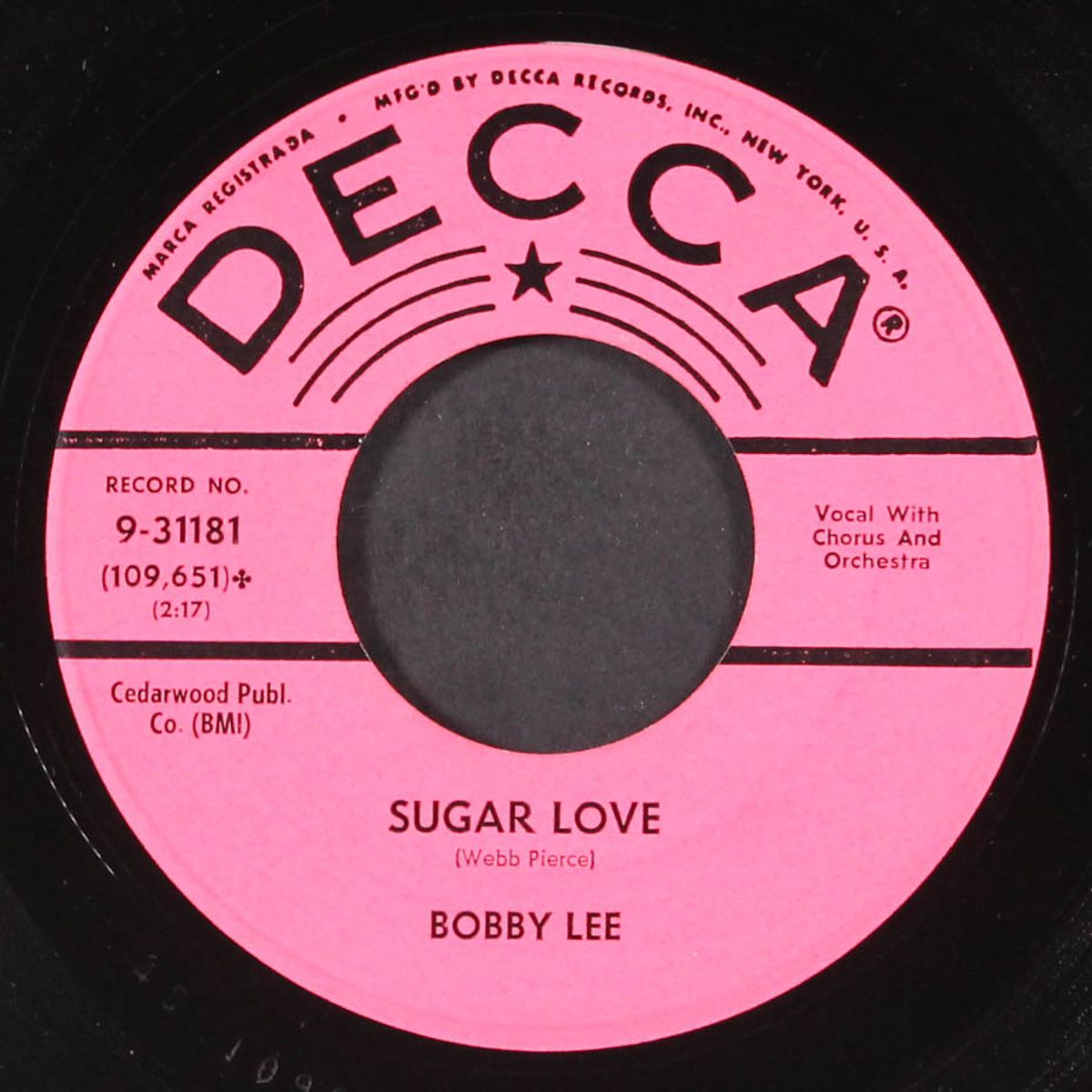 sugar love / little flame by BOBBY LEE