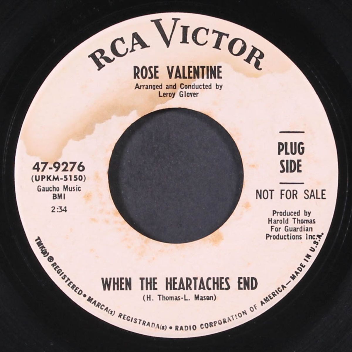 i've gotta know right now / when the heartaches end by ROSE VALENTINE