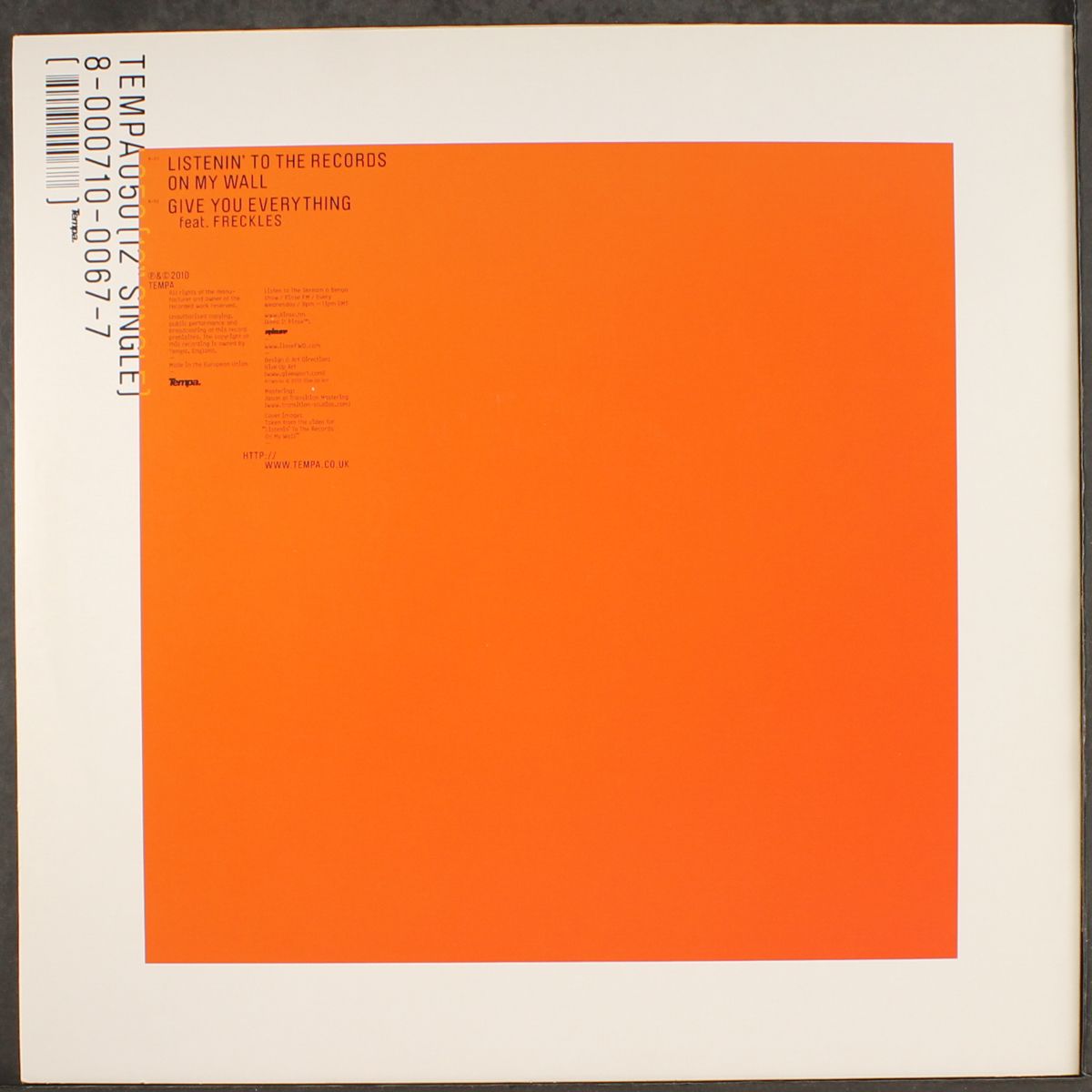 listenin' to the records on my wall / give you everything by SKREAM