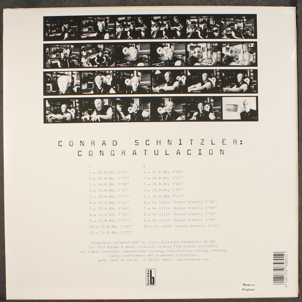congratulacion by CONRAD SCHNITZLER