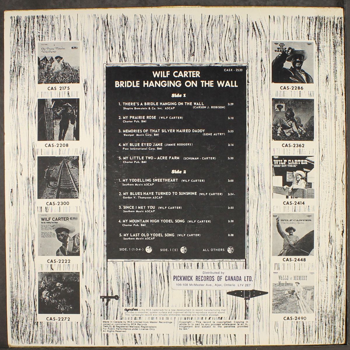 bridle hanging on the wall by WILF CARTER