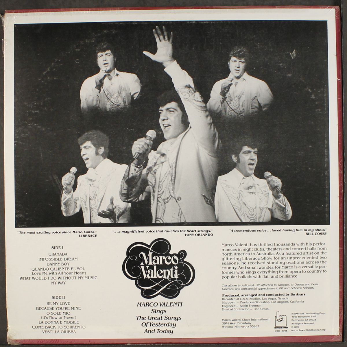sings the great songs of yesterday & today by MARCO VALENTI