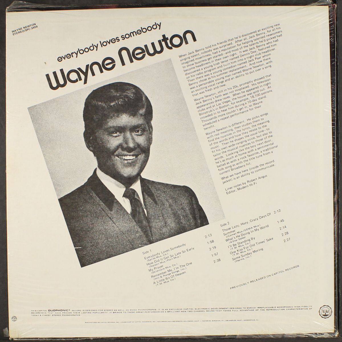 everybody loves somebody by WAYNE NEWTON