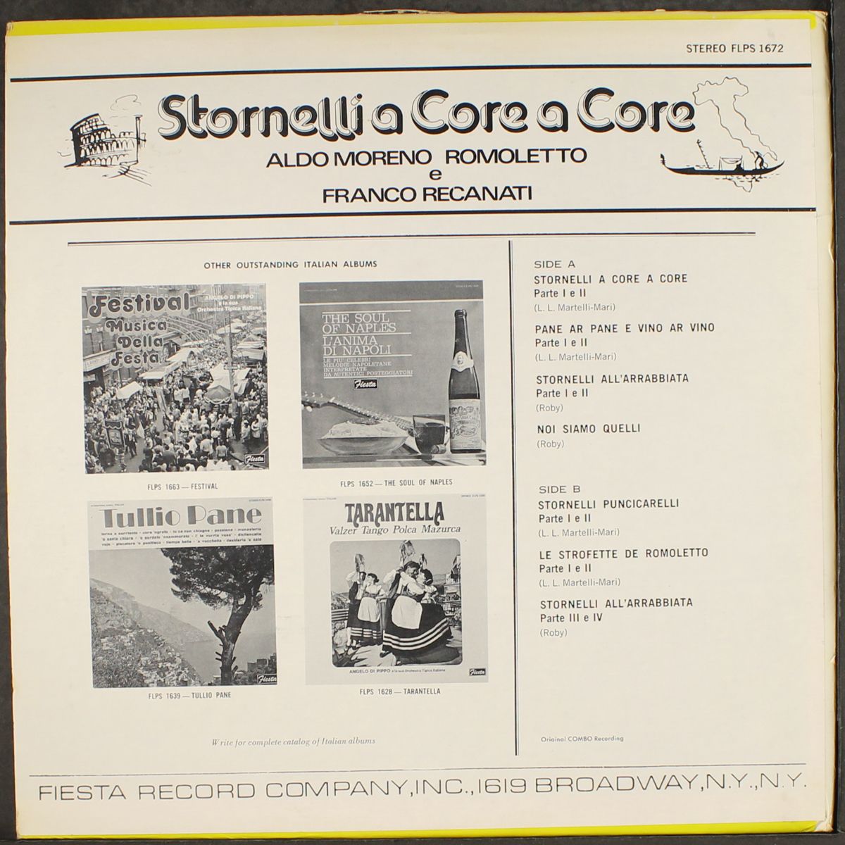 stornelli a core a core by ALDO MORENO ROMOLETTO & FRANCO RECANATI