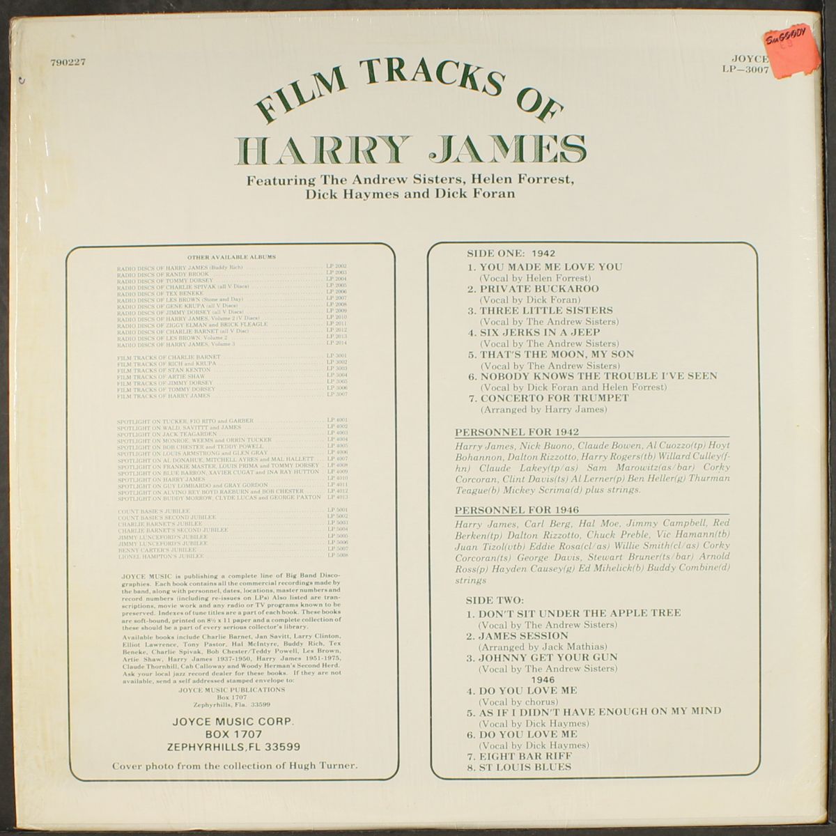 film tracks of by HARRY JAMES