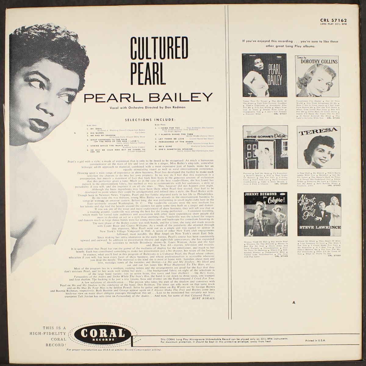 cultured pearl by PEARL BAILEY