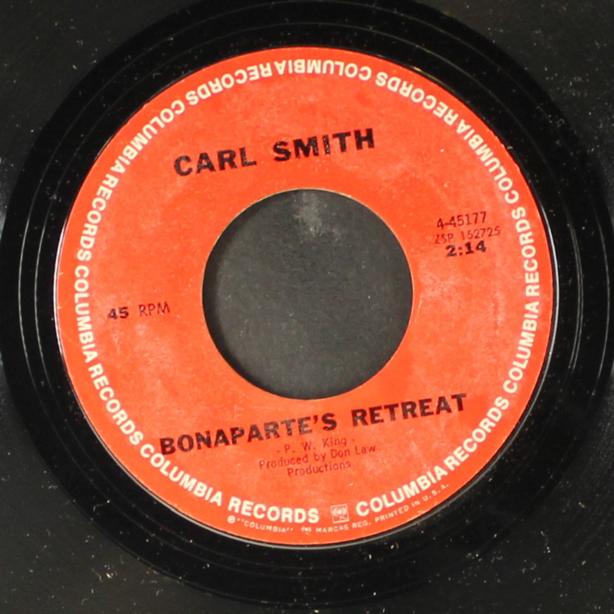 pick me up on your way down / bonaparte's retreat by CARL SMITH