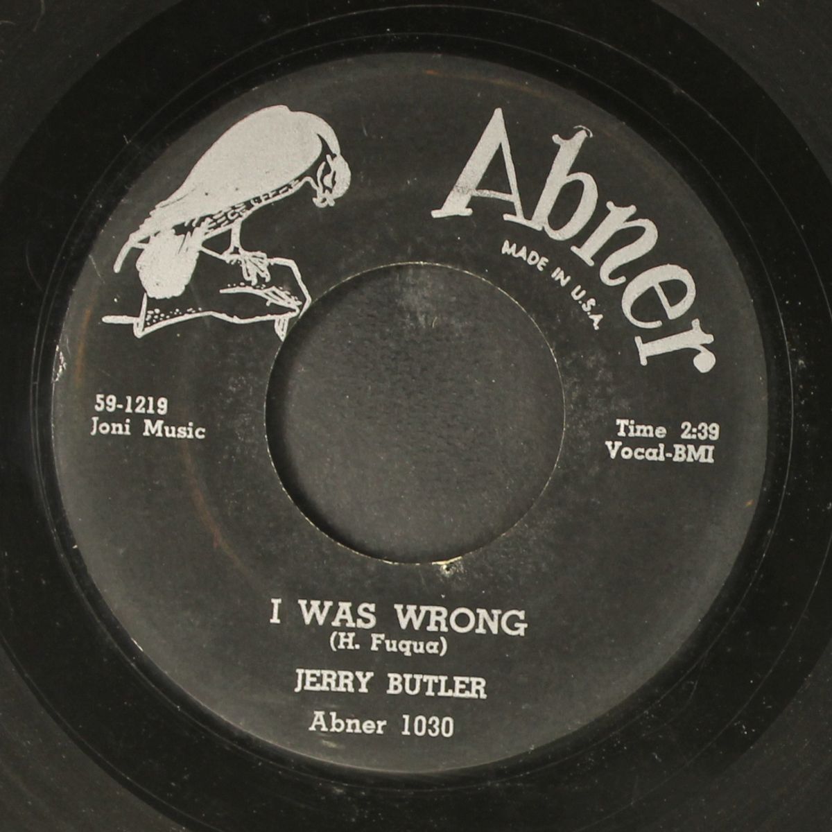 couldn't go to sleep / i was wrong by JERRY BUTLER