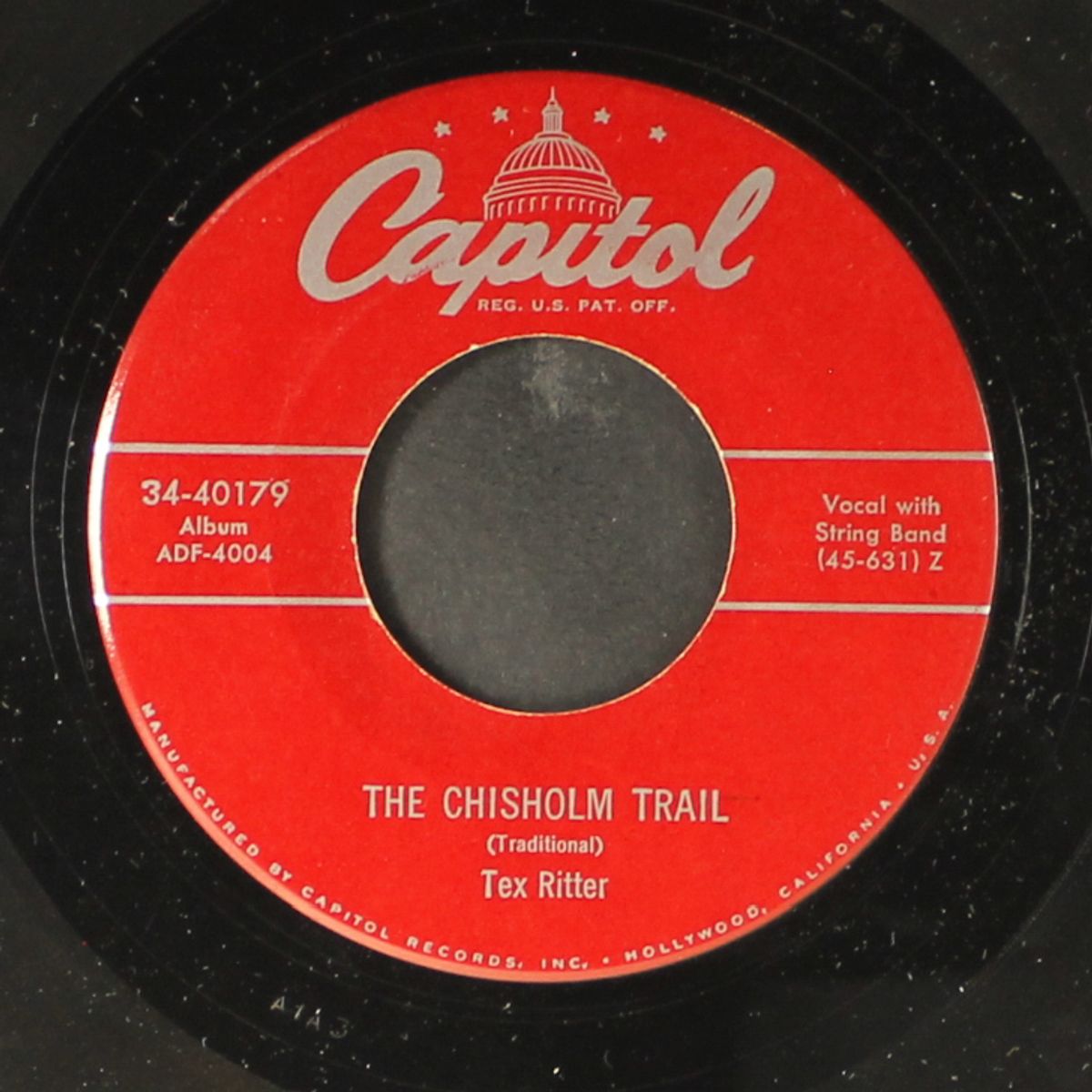 the chisholm trail / san antonio rose by TEX RITTER