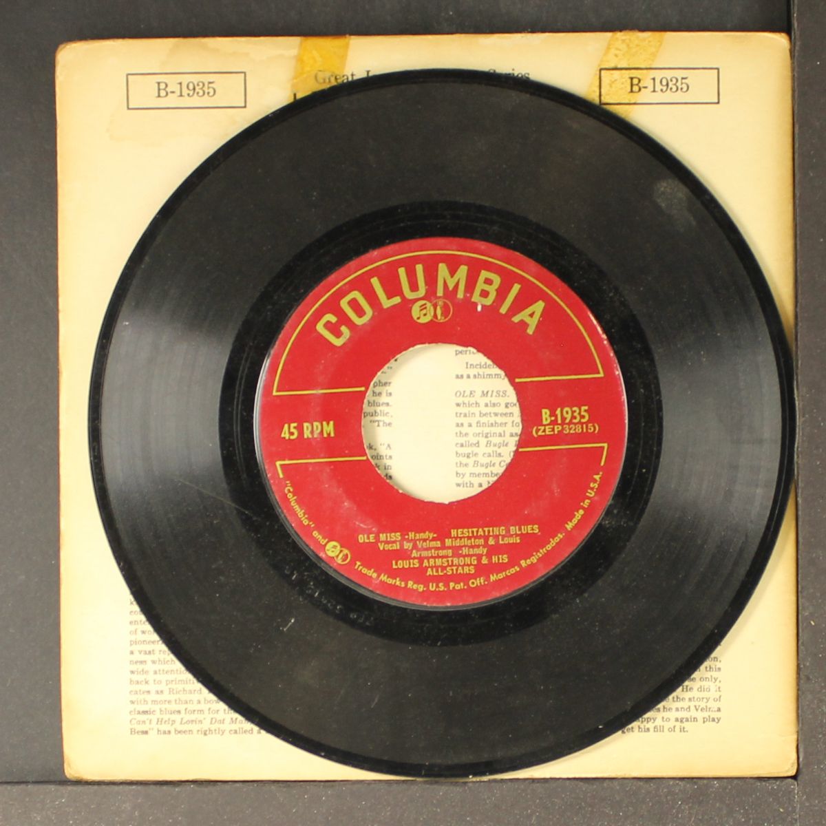 w.c. handy by LOUIS ARMSTRONG