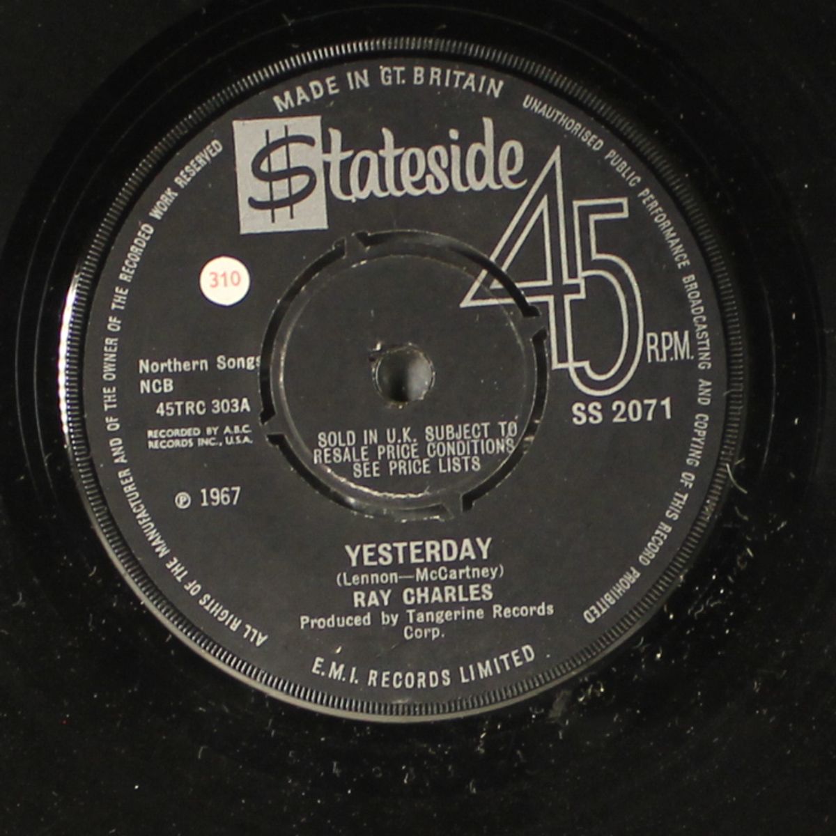 yesterday / never had enough of nothing yet by RAY CHARLES