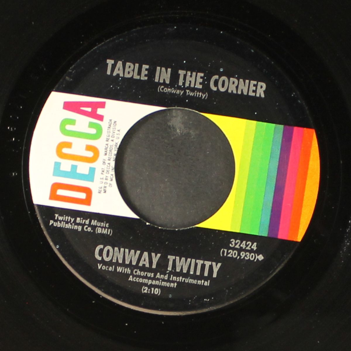 darling, you know i wouldn't lie / table in the corner by CONWAY TWITTY