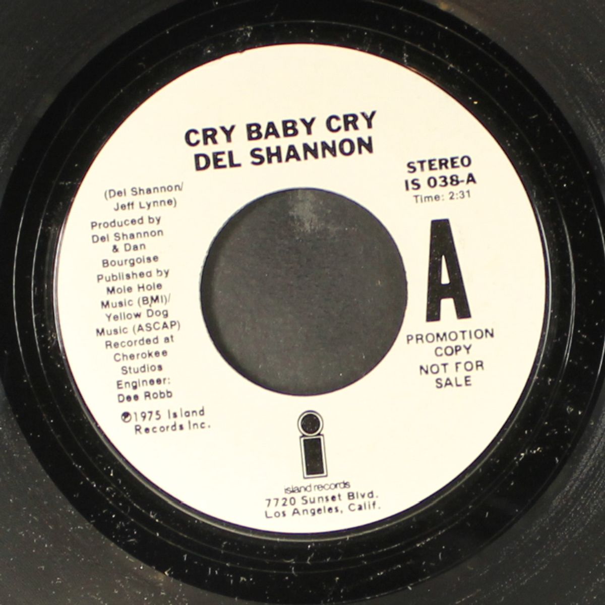 cry baby cry by DEL SHANNON