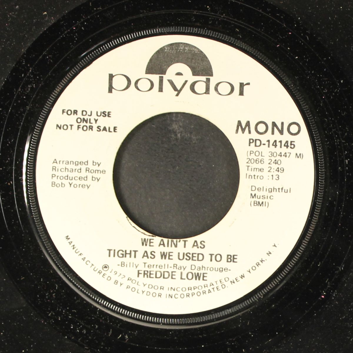 we ain't as tight as we used to be / mono by FREDDE LOWE
