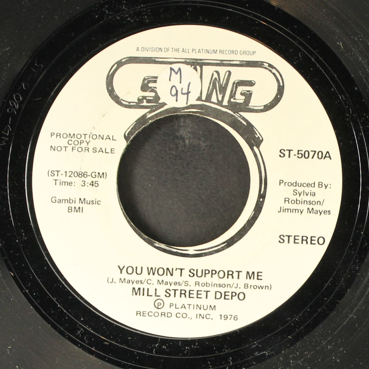 you won't support me / same by MILL STREET DEPO