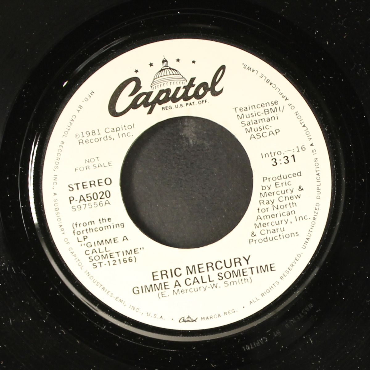 gimme a call sometime / same by ERIC MERCURY