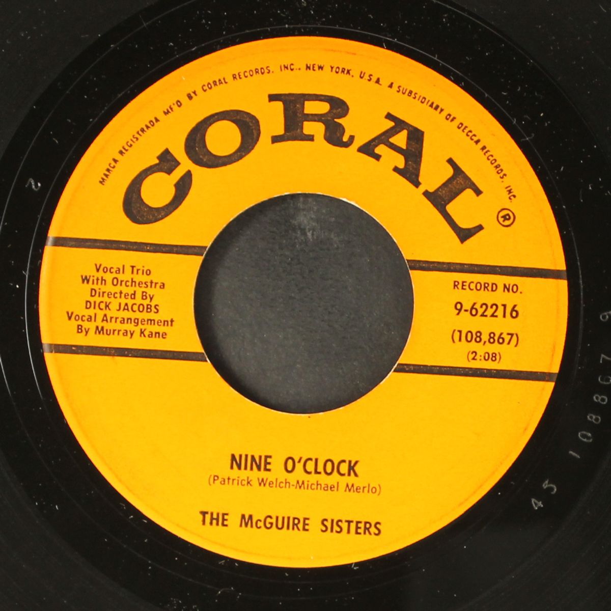the last dance / nine o'clock by MCGUIRE SISTERS