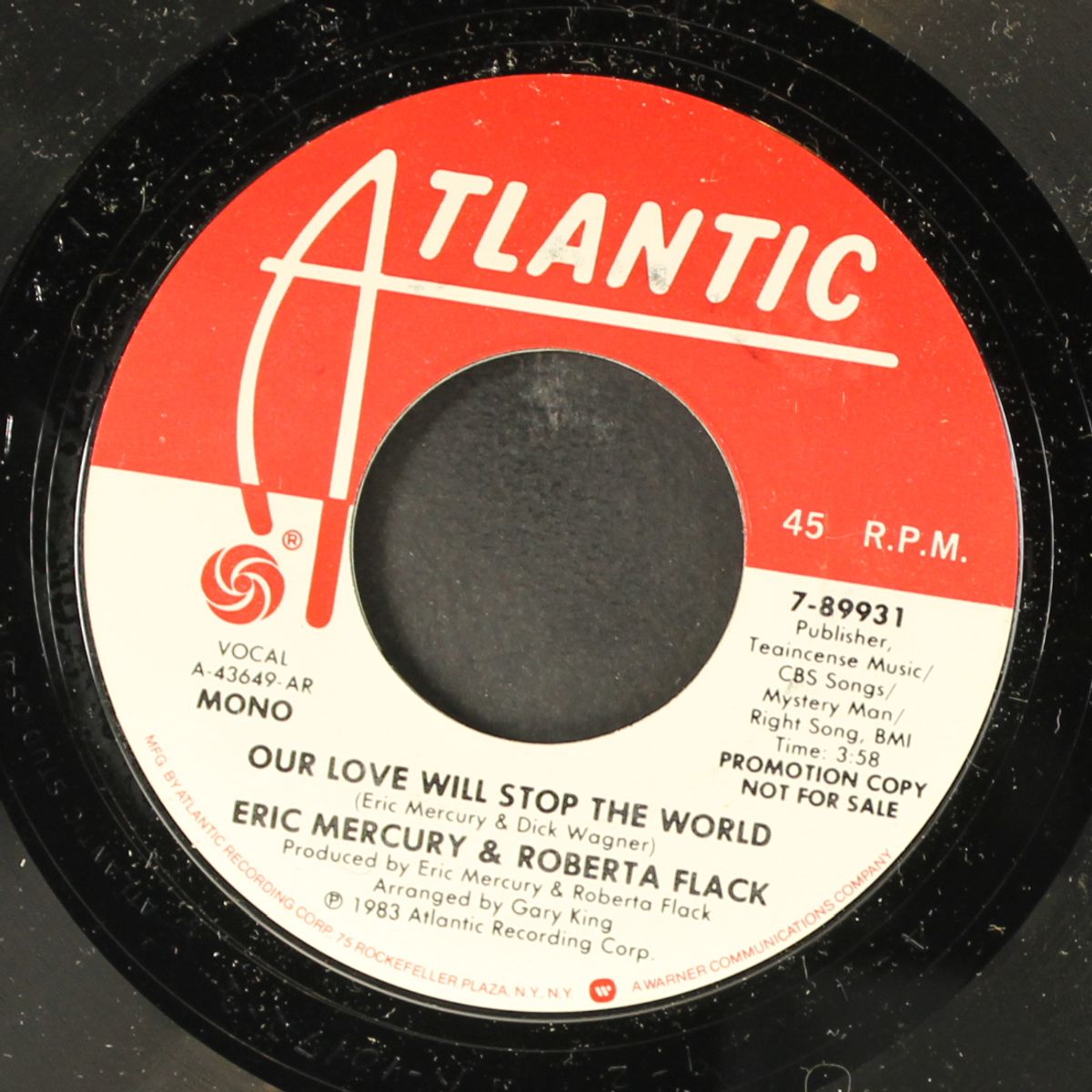 our love will stop the world / mono by ERIC MERCURY & ROBERTA FLACK