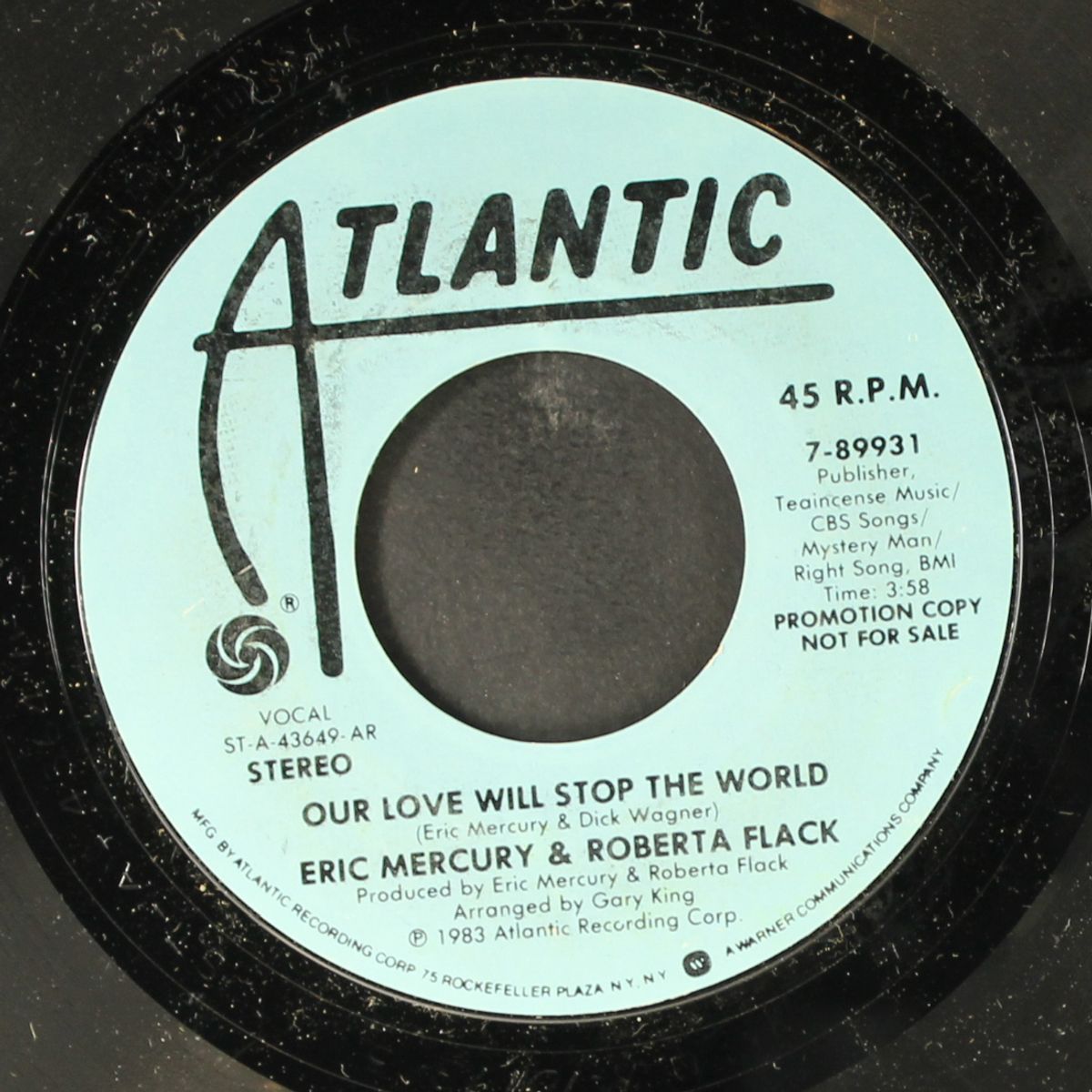 our love will stop the world / mono by ERIC MERCURY & ROBERTA FLACK