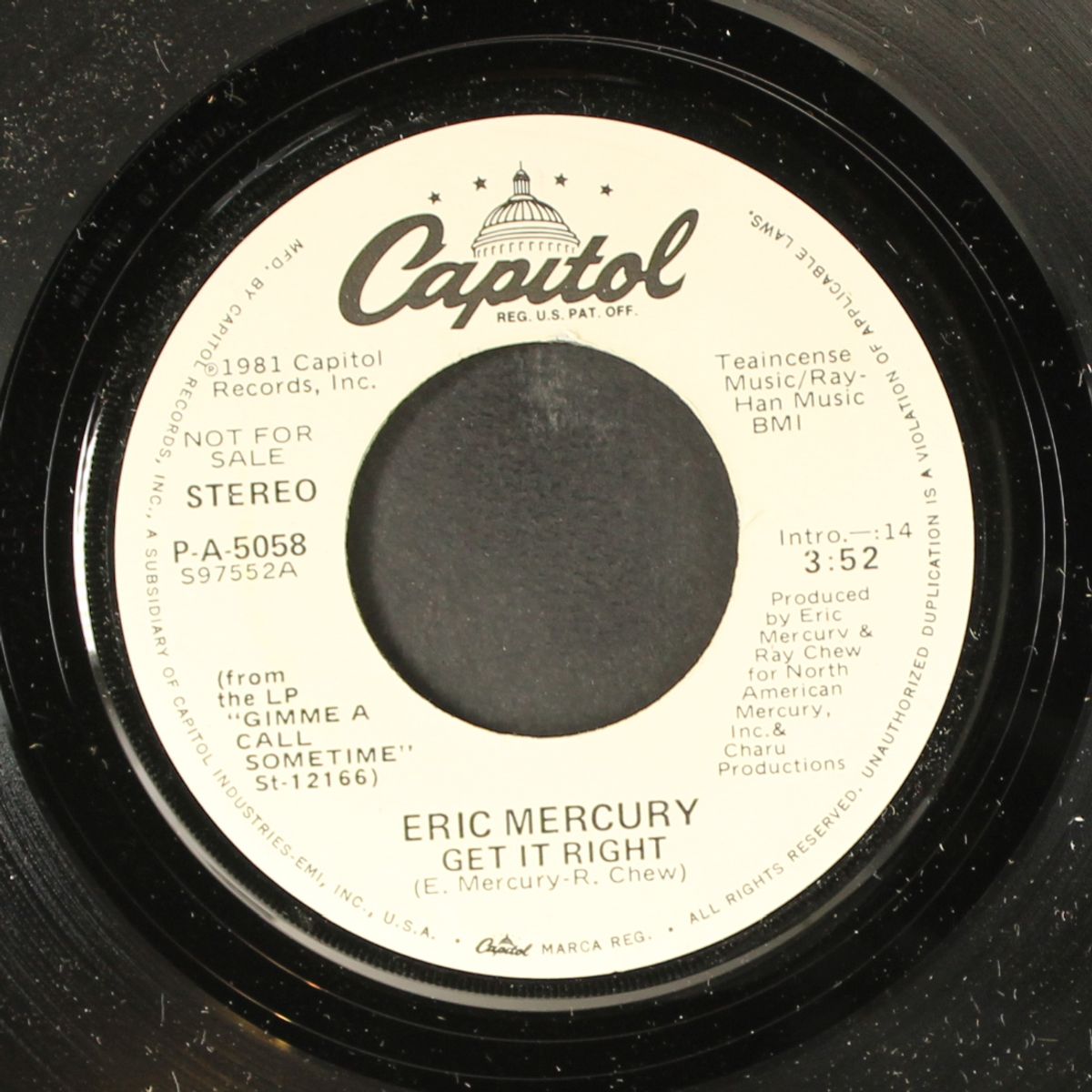 get it right / same by ERIC MERCURY