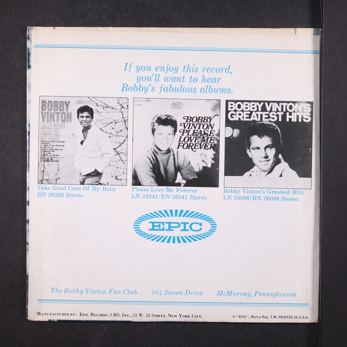 halfway to paradise / (my little) christie by BOBBY VINTON