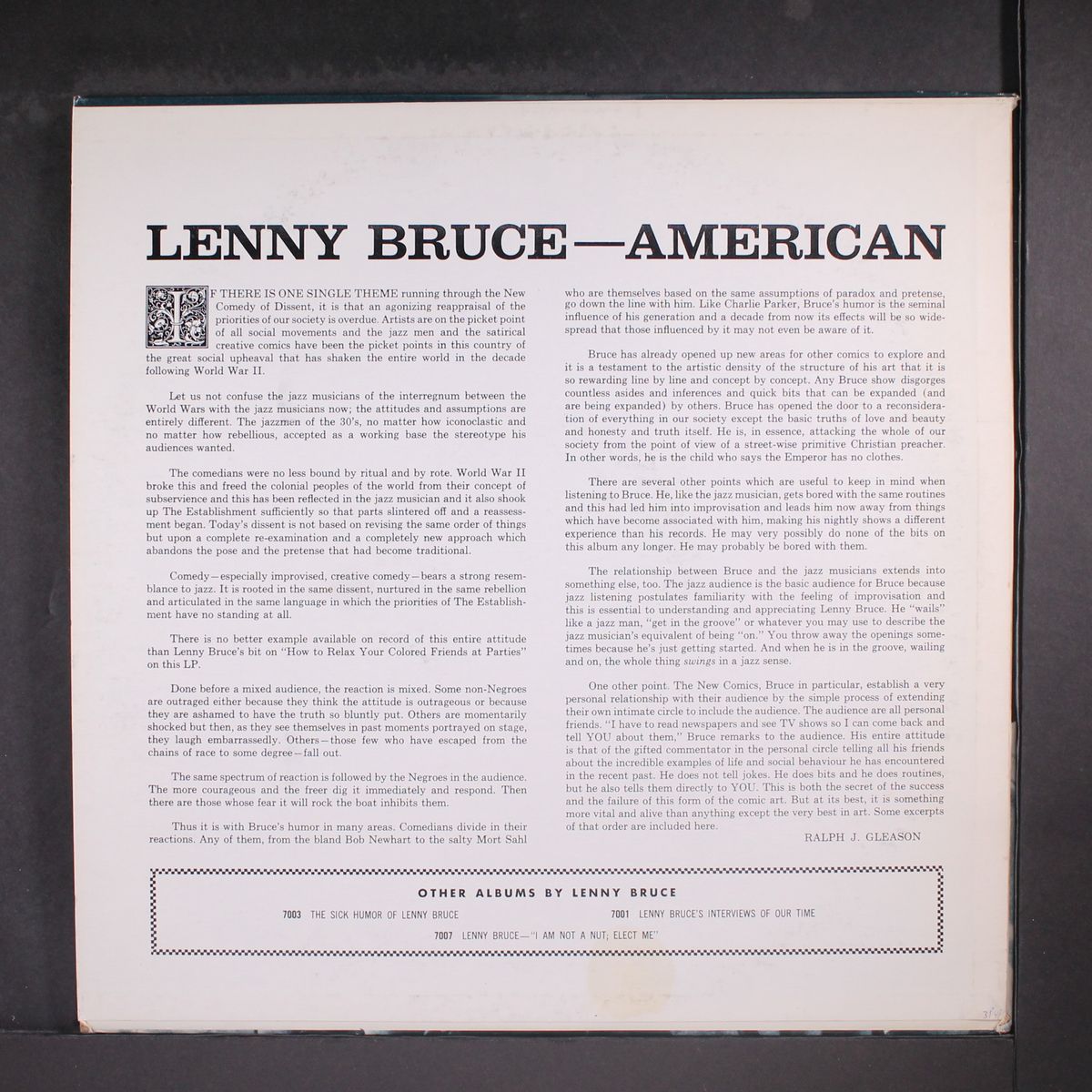 american by LENNY BRUCE